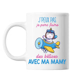 Mug Bêtises avec Mamy Licorne Avion - Planetee