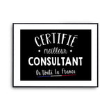 Affiche Consultant Homme Meilleur de France Métier - Planetee