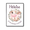 Affiche Héloïse Amour et Biberon de Lait Vache - Planetee