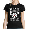 T-shirt femme tir a l'arc quinquagénaire - Planetee