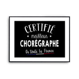 Affiche Chorégraphe Homme Meilleur de France Métier - Planetee