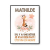 Affiche Mathilde Cou Monté Girafe - Planetee