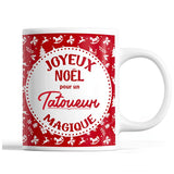 Tasse Noël Tatoueur homme Rouge - Planetee