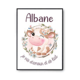 Affiche Albane Amour et Biberon de Lait Vache - Planetee