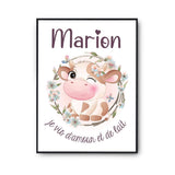 Affiche Marion Amour et Biberon de Lait Vache - Planetee