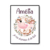 Affiche Amélia Amour et Biberon de Lait Vache - Planetee