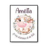 Affiche Amélia Amour et Biberon de Lait Vache - Planetee