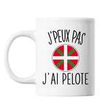 Mug Pelote basque j'peux pas Blanc - Planetee