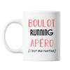 Mug Running C'est ma Routine Blanc - Planetee
