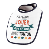 Bavoir bébé Ma mission Jeux de Rôle avec Tonton - Planetee