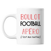 Mug Football C'est ma Routine Blanc - Planetee