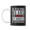 Mug 65 Ans Expérience Noir - Planetee