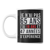 Mug 65 Ans Expérience Noir - Planetee