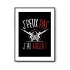 Affiche Airsoft j'peux pas Noir - Planetee