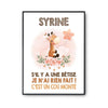 Affiche Syrine Cou Monté Girafe - Planetee