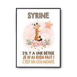 Affiche Syrine Cou Monté Girafe - Planetee