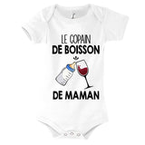 Body bébé Le copain de boisson de maman Vin - Planetee