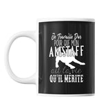 Mug American Staffordshire Je travaille dur - Planetee