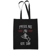 Sac Tote Bag Kite Surf Je peux pas Noir - Planetee