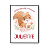 Affiche Juliette Princesse Écureuil - Planetee