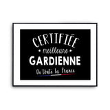 Affiche Gendarme Femme Métier Meilleure de France - Planetee