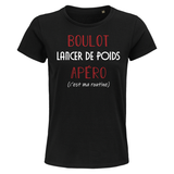 T-shirt femme Lancer de Poids C'est ma Routine - Planetee