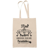 Sac Tote Bag 37 ans que j'attends ma lettre beige - Planetee