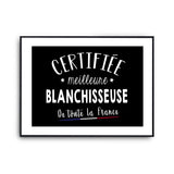 Affiche Blanchisseuse Femme Métier Meilleure de France - Planetee