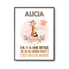 Affiche Alicia Cou Monté Girafe - Planetee