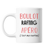Mug Rafting C'est ma Routine Blanc - Planetee