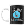 Mug Aquabiking j'peux pas Noir - Planetee