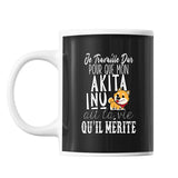 Mug Akita Inu Je travaille dur - Planetee