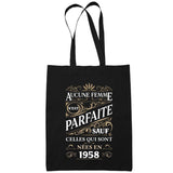 Sac Tote Bag 1958 Femme Parfaite 66 ans - Planetee