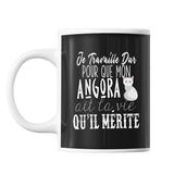 Mug Angora Je travaille dur - Planetee