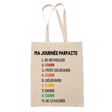 Tote Bag Coder Journée Parfaite - Planetee