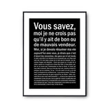 Affiche Vendeur Bon ou Mauvais - Planetee