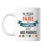 Mug Ma mission Camping avec mes Parents - Planetee