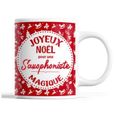 Tasse Noël Saxophoniste femme Rouge - Planetee
