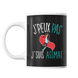 Mug Assistante maternelle j'peux pas Noir - Planetee