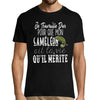 T-shirt Homme Caméléon | Je travaille dur - Planetee