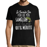 T-shirt Homme Caméléon | Je travaille dur - Planetee