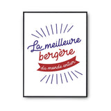 Affiche Bergère Femme Métier Meilleure du Monde entier - Planetee