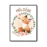 Affiche Héloïse Bébé d'amour Renard - Planetee