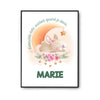 Affiche Marie Adorable bébé quand je dors Lapin - Planetee