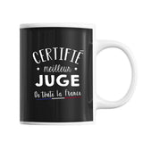 Mug Homme Juge Meilleur de France | Tasse Noire métier - Planetee