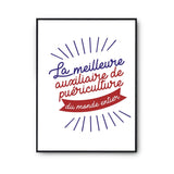 Affiche Auxiliaire de puériculture Femme Métier Meilleure du Monde entier - Planetee