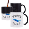 Mug magique Natation c'est la vie Nageur et Nageuse | Tasse changement de couleur - Planetee