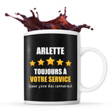Mug Arlette à votre service pour des conneries - Planetee