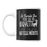 Mug Biquette Je travaille dur - Planetee