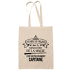 Sac Tote Bag Capitaine ministère magie beige - Planetee